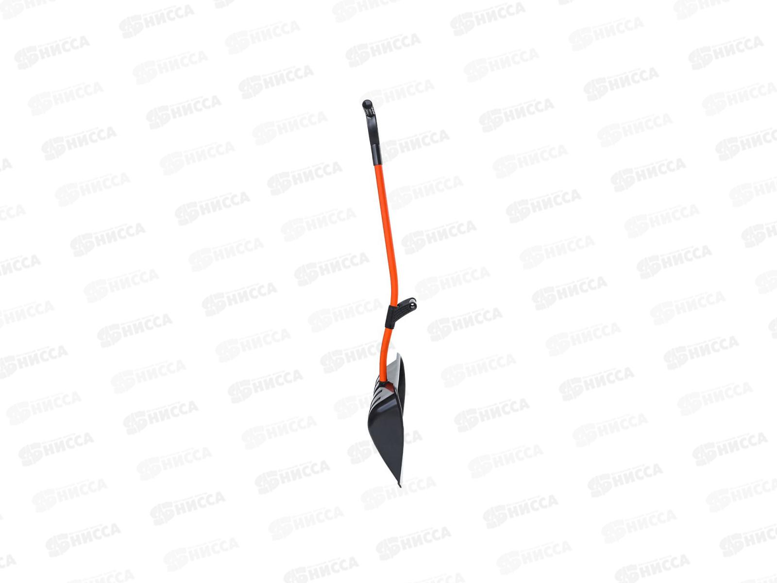 Лопата скрепер для снега ЦИКЛ Ратник с Т-образной ручкой и ручкой силы с черенком (требуется сборка)