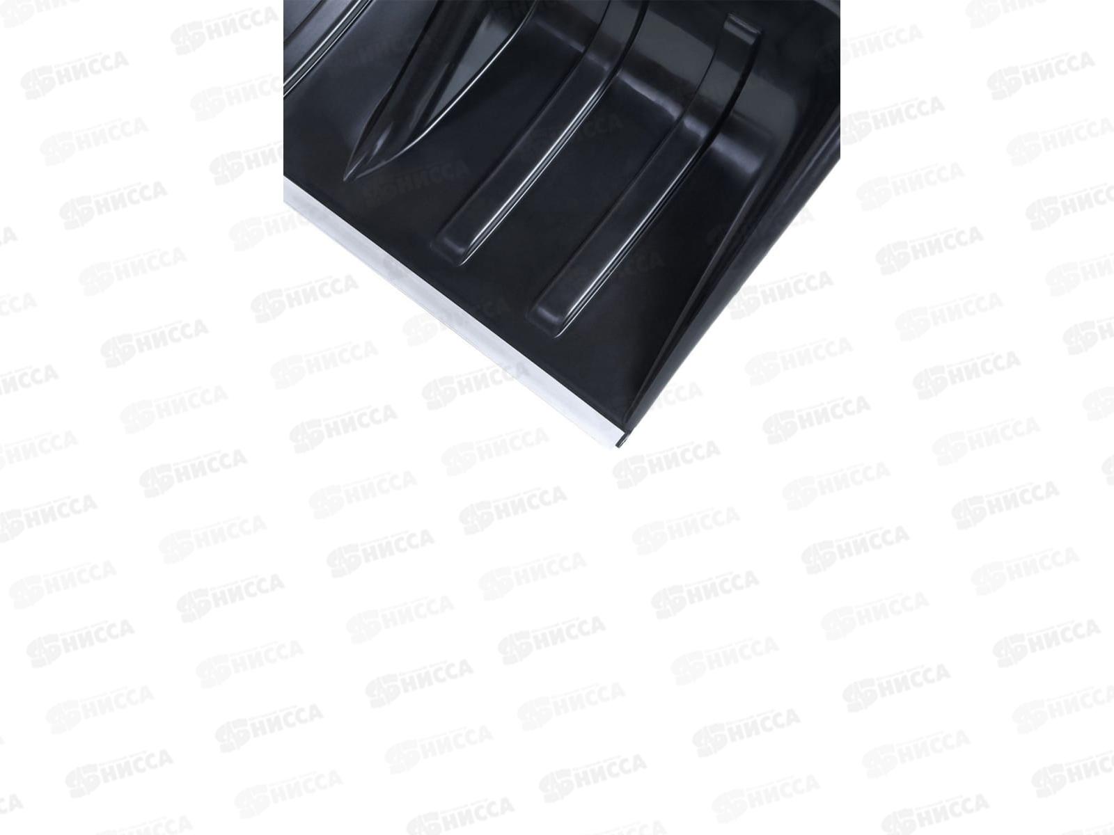 Лопата скрепер для снега ЦИКЛ Ратник с Т-образной ручкой и ручкой силы с черенком (требуется сборка)