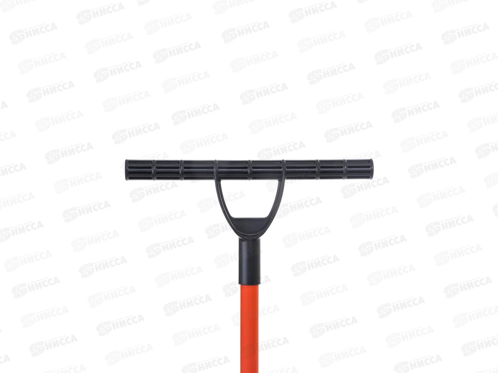 Лопата скрепер для снега ЦИКЛ Ратник с Т-образной ручкой и ручкой силы с черенком (требуется сборка)