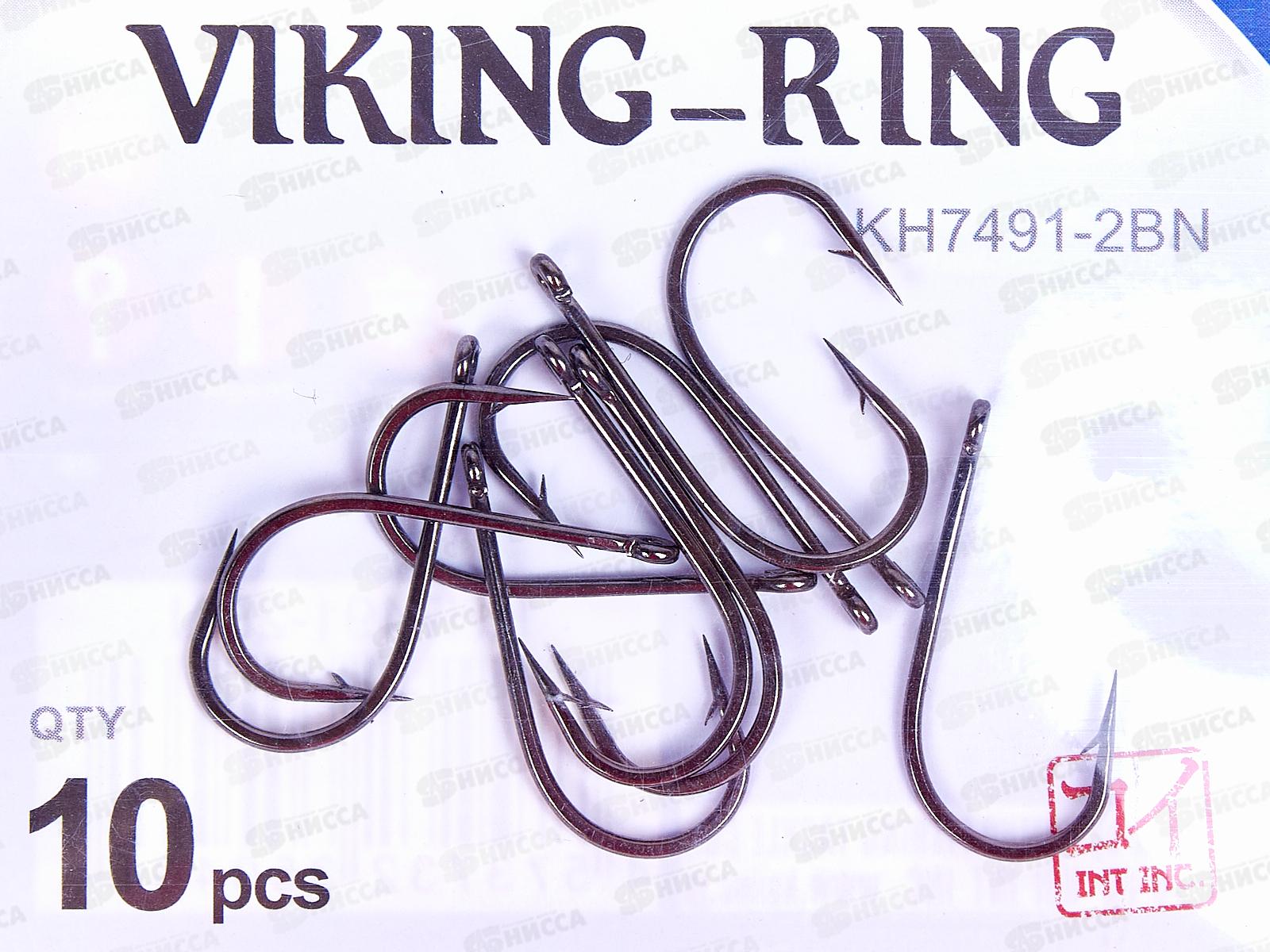 Крючок KOI &quotVIKING-RING&quot р.2 (INT), цвет BN, КН7491-2BN (10шт)