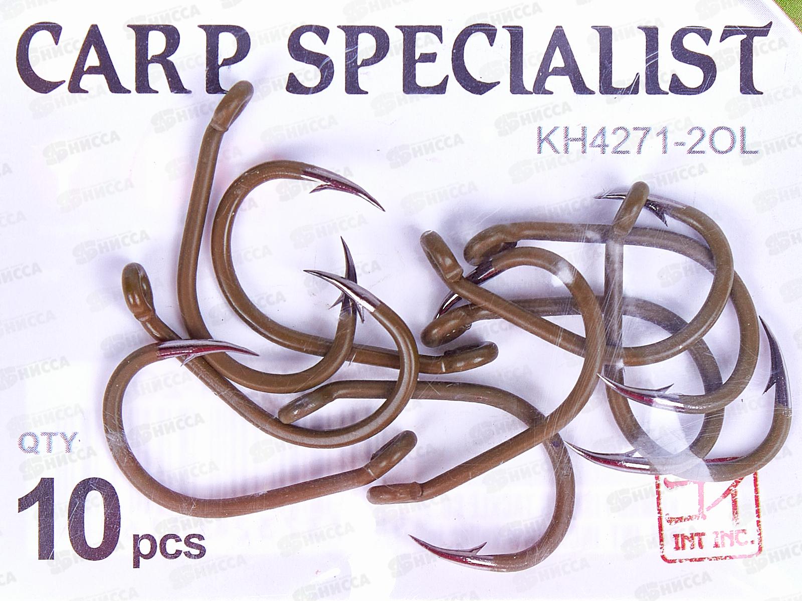 Крючок KOI &quotCARP SPECIALIST&quot р.2 (INT), цвет OL, карповый (10шт) КН4271-2OL
