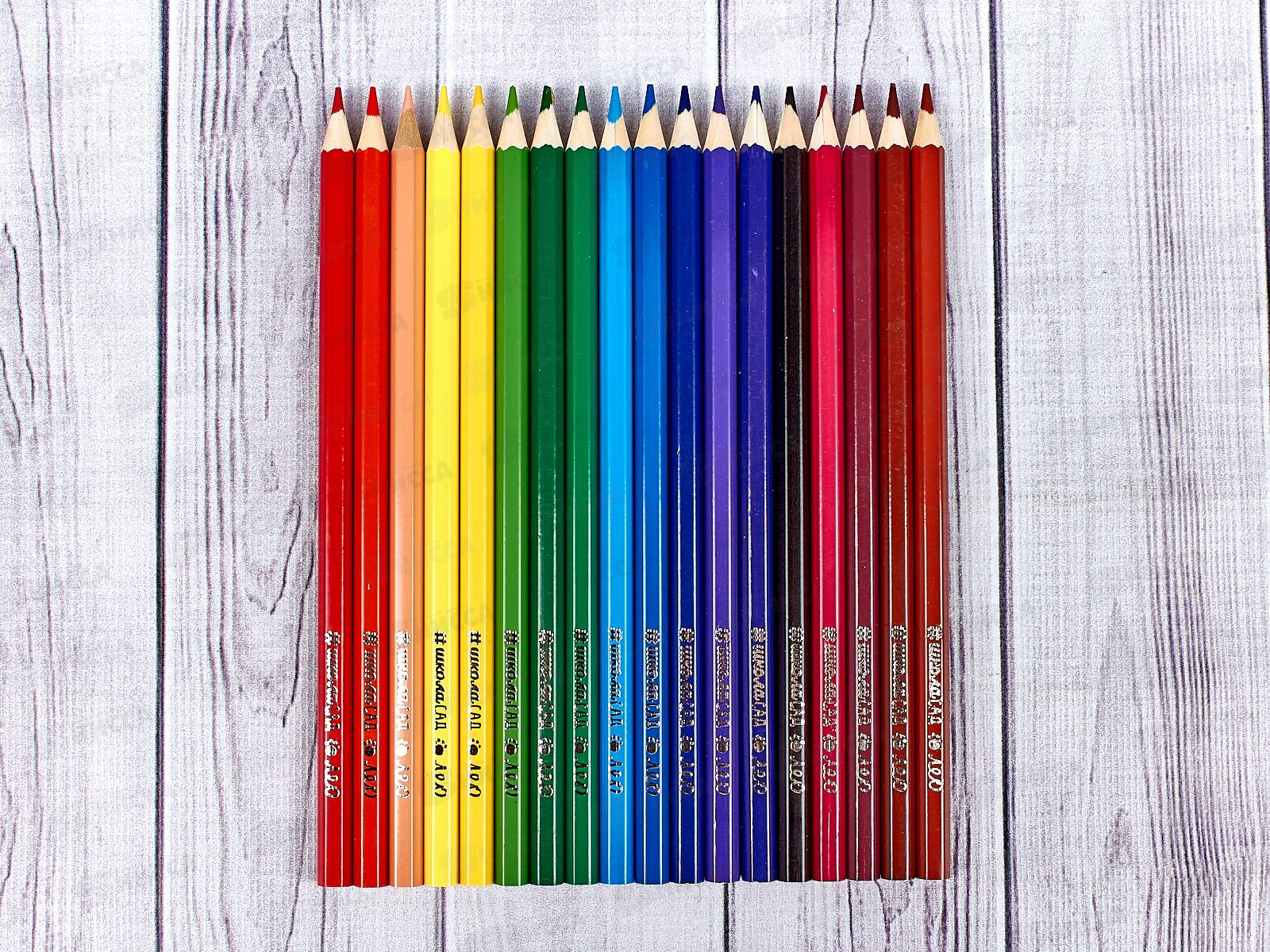 Карандаши 18 цветов Лео, LSCP-18  *8