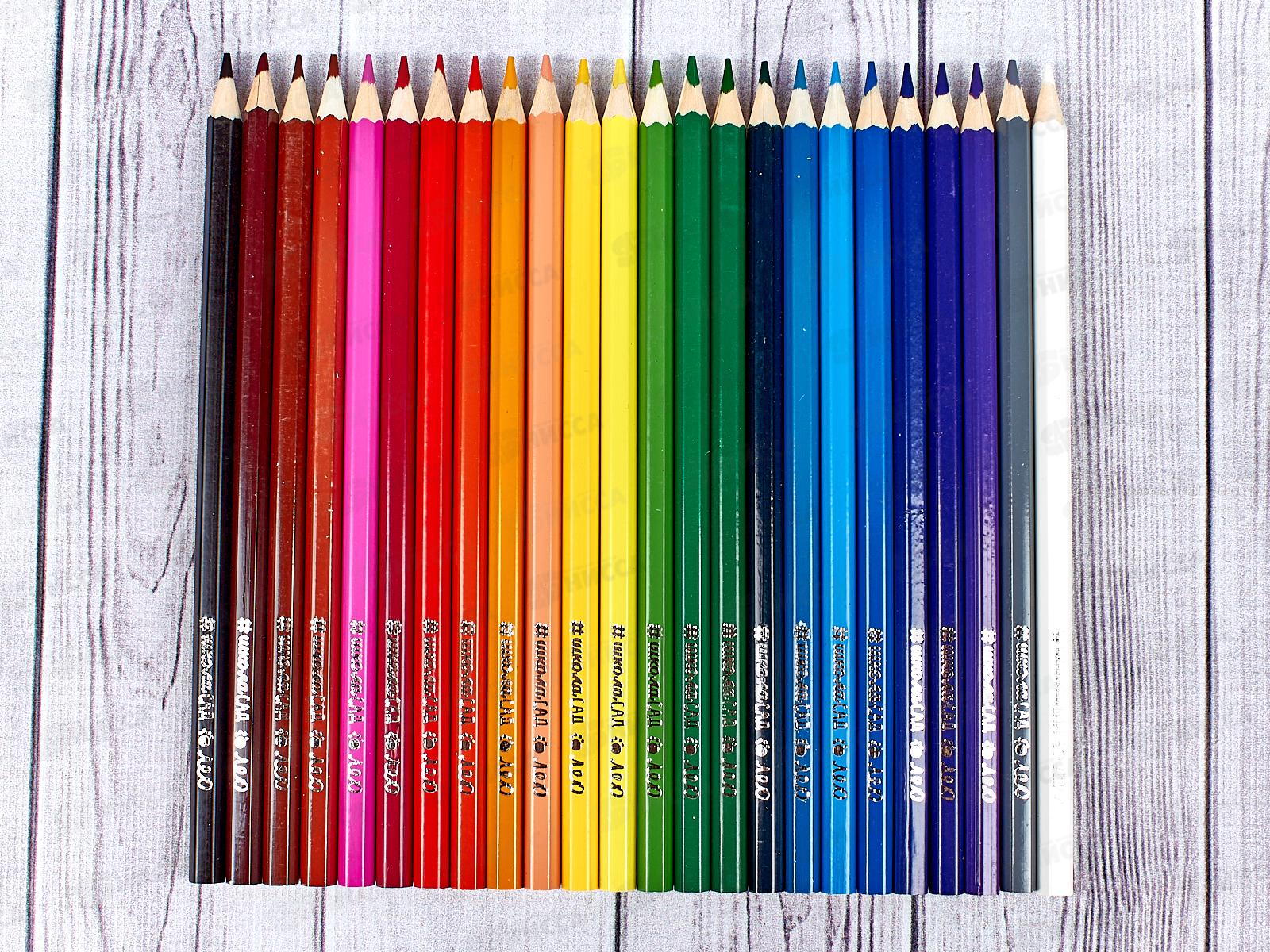 Карандаши 24 цвета  Лео,   LSCP-24*4/24