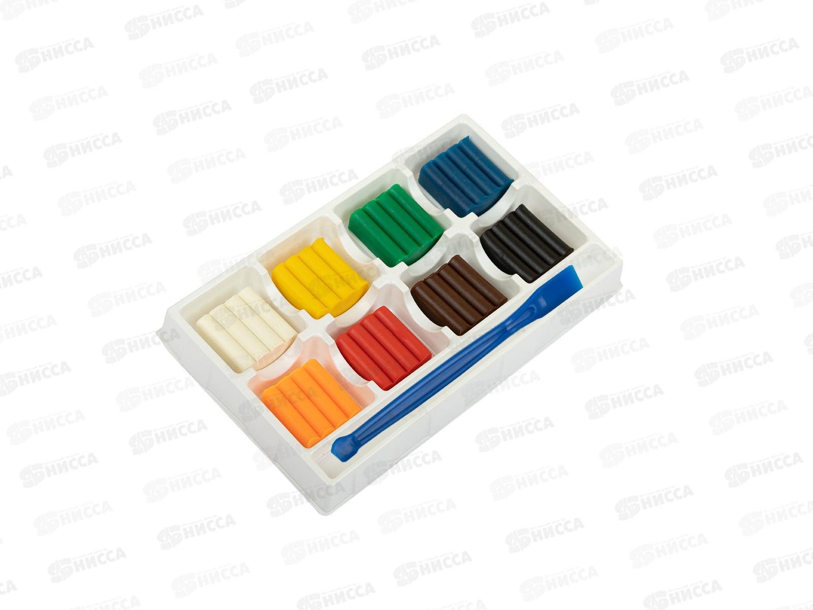 Пластилин  8цветов  96г &quotЛео&quot Расти, восковой картонная упаковка  LMCW-0108 *24