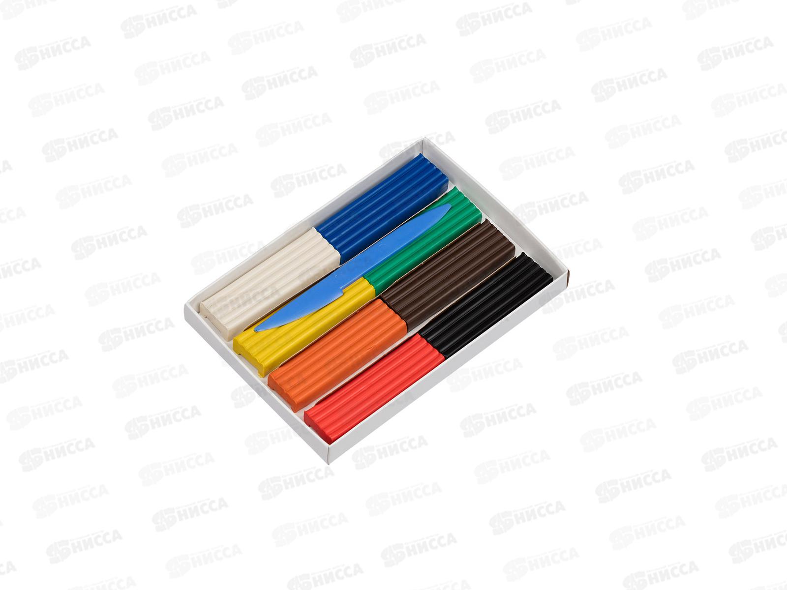 Пластилин  8цветов 160г &quotЛео&quot Учись, картонная упаковка  LNMC-0108 *36