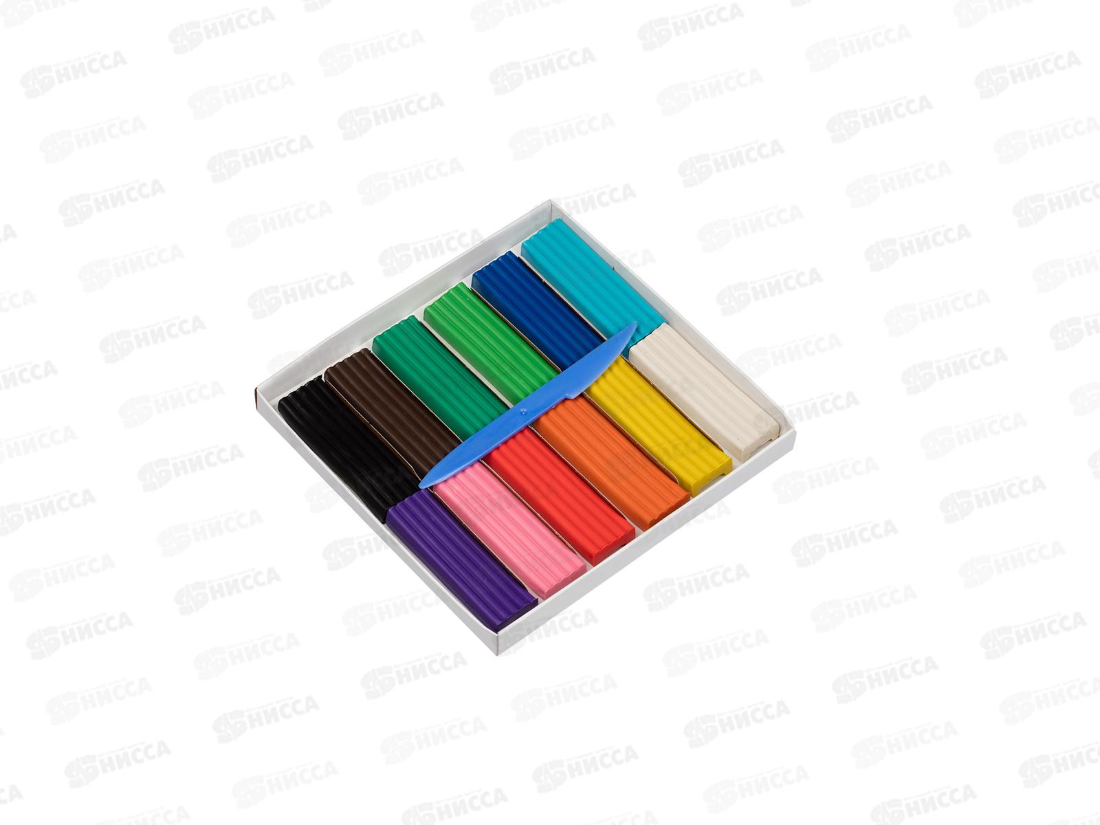 Пластилин 12цветов  240г &quotЛео&quot ШколаСад, картонная упаковка  LMC-0112 *24