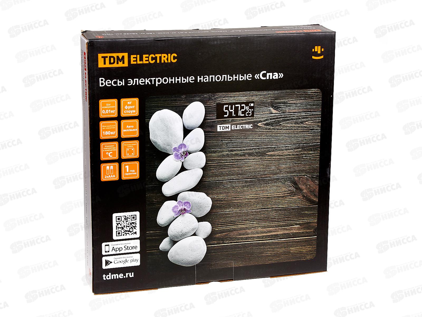 Весы напольные TDM &quotСпа&quot, стекло, деление 0,01кг, макс. 180кг, 0004