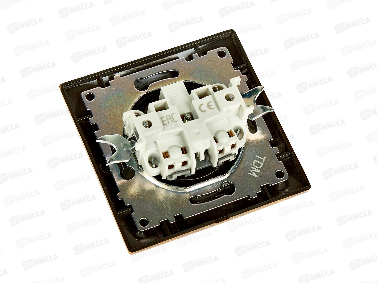 Розетка TDM 10А 250В с защитной шторкой старинная бронза &quotЛама&quot, 0751