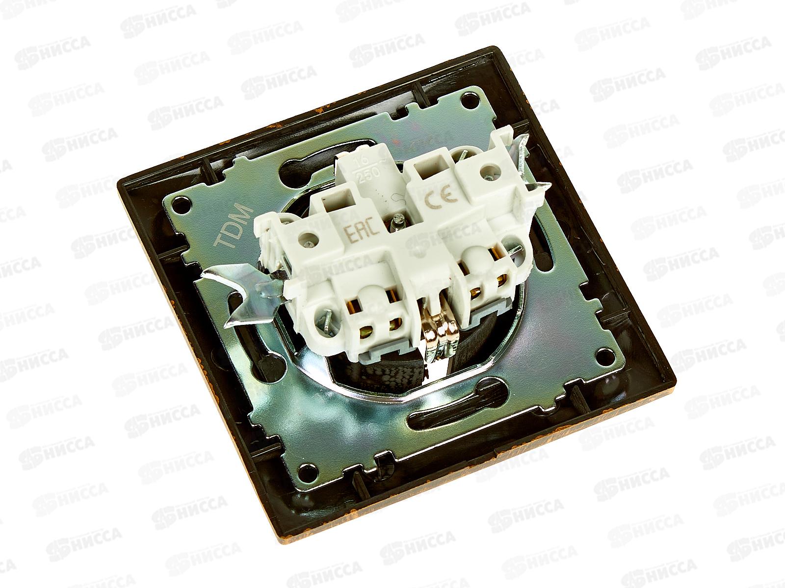 Розетка TDM 16А 250В с защитной шторкой старинная бронза &quotЛама&quot, 0752