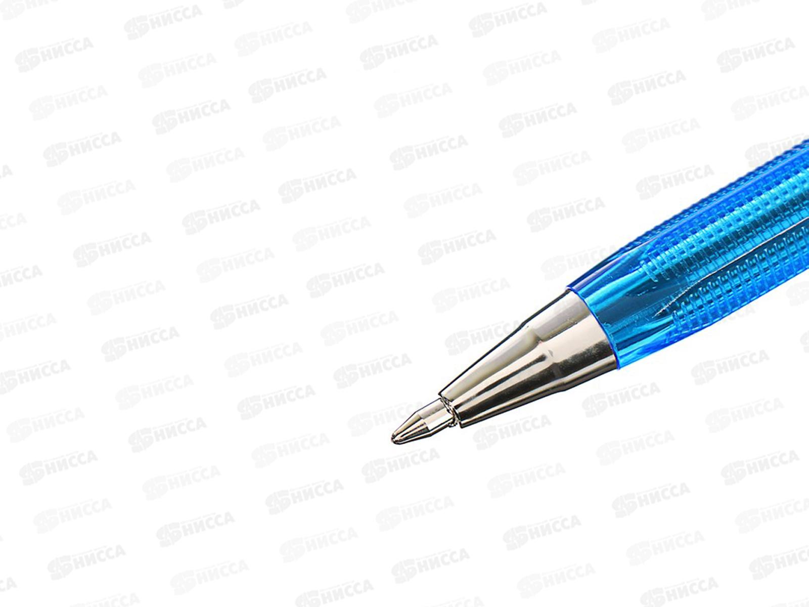 Ручка шариковая BEIFA Легкое письмо, синяя, прозрачный корпус КА124800 *12