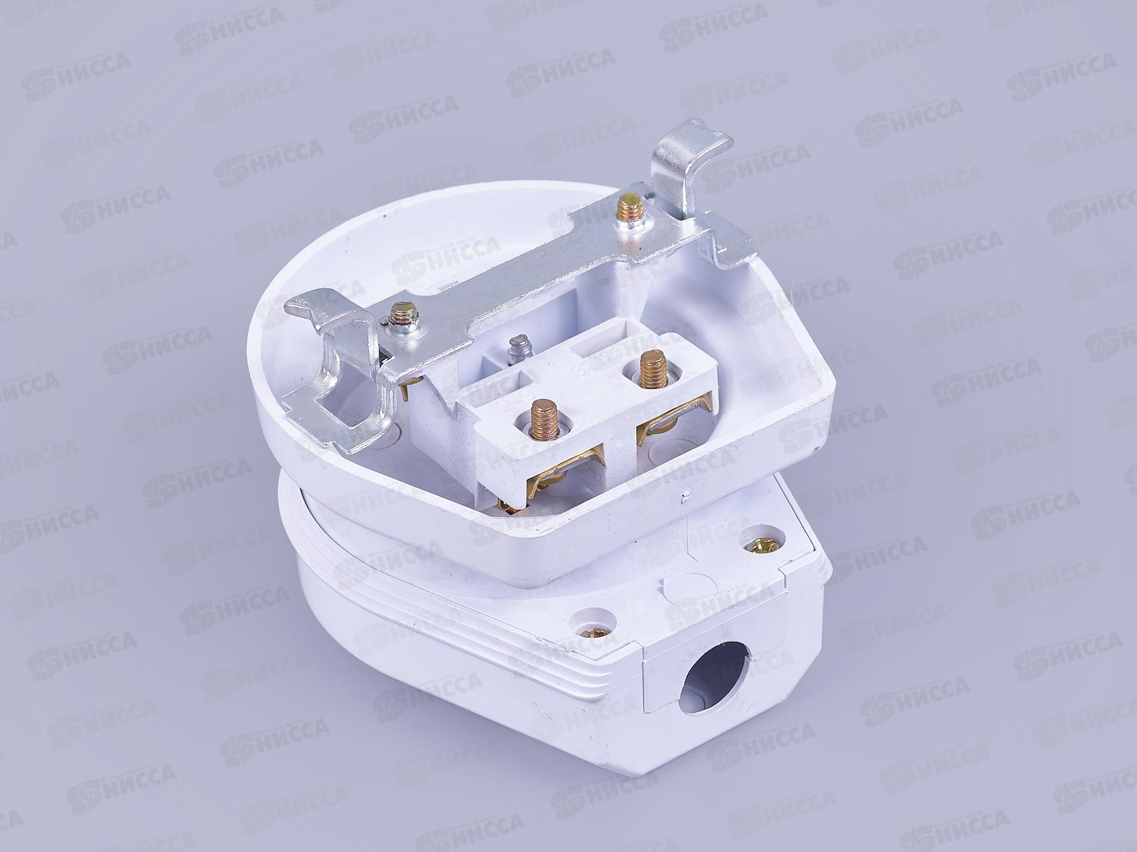 РШ ВШ скрытая установка пластиковый, с заземлением белый ПРОГРЕСС *6/72