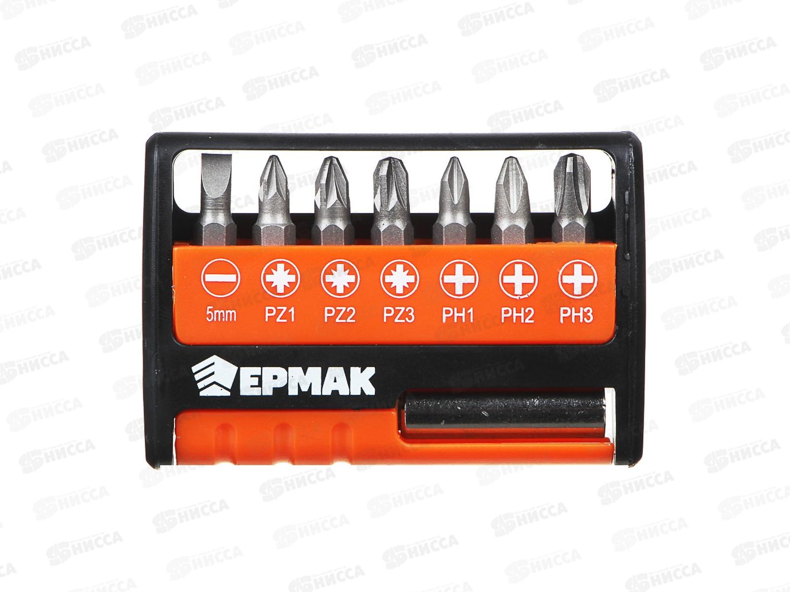 Набор бит ЕРМАК 8шт с магнитным держателем 601-047 г *10