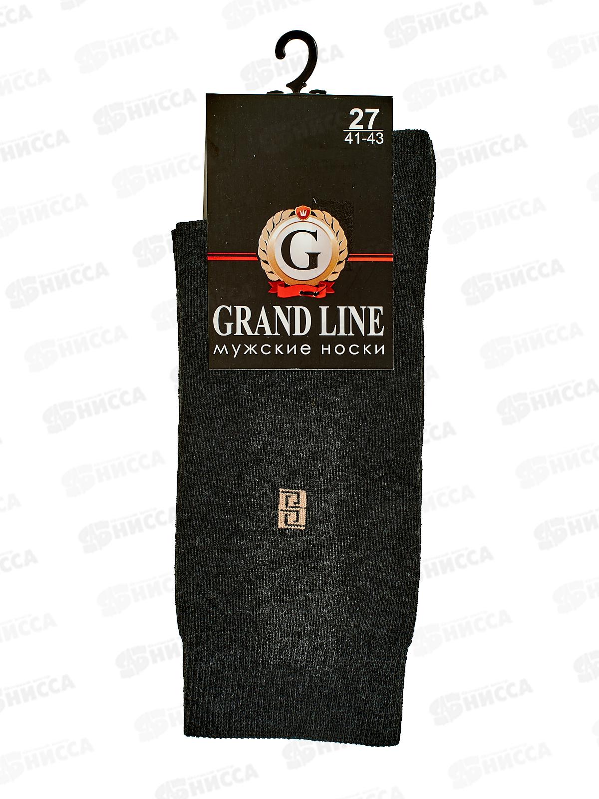 Носки муж М-132 GRAND LINE графит р-27