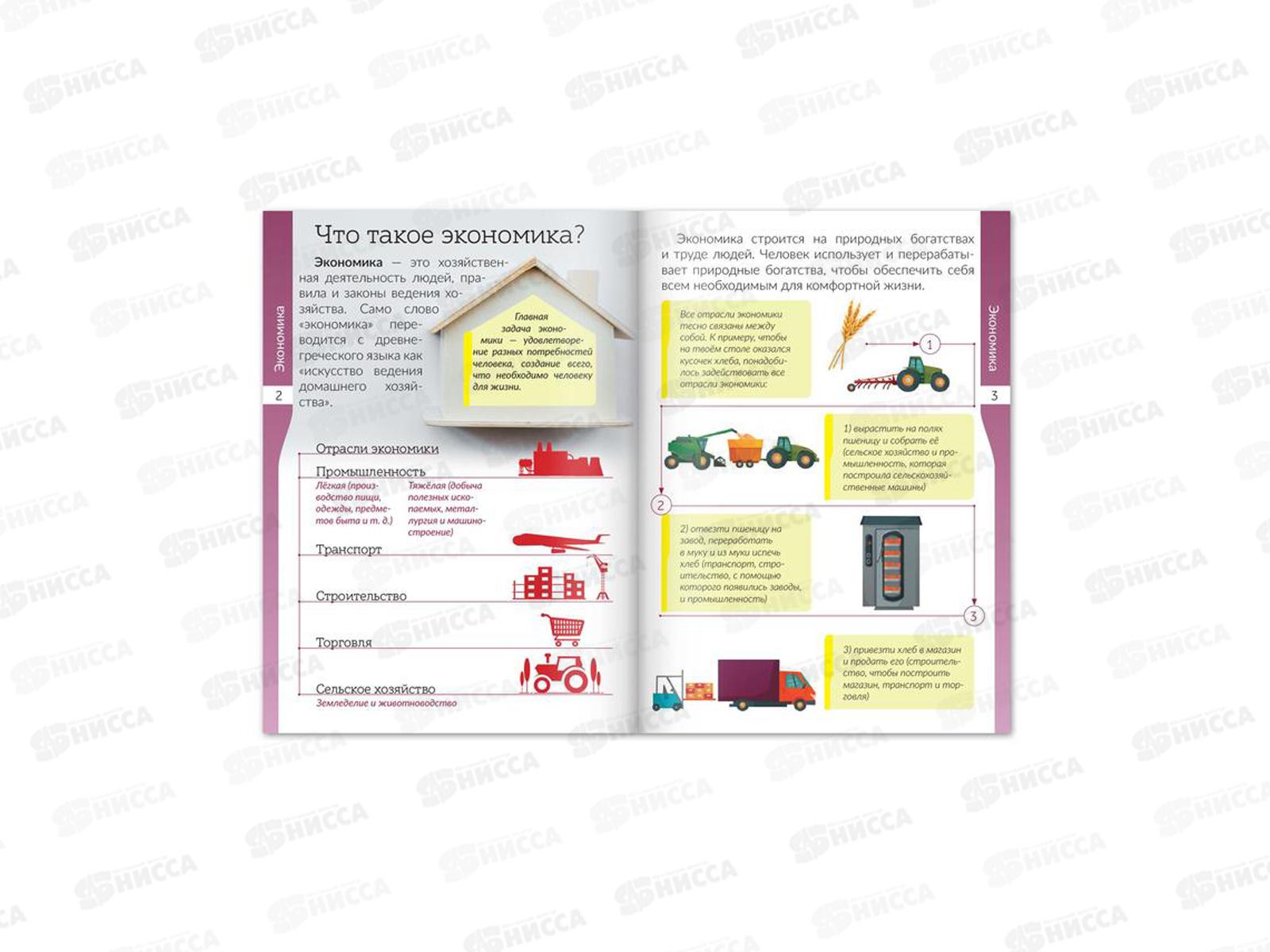 Книга-шпаргалка СЛ &quotОкружающий мир. Экономика&quot 8стр 5287948
