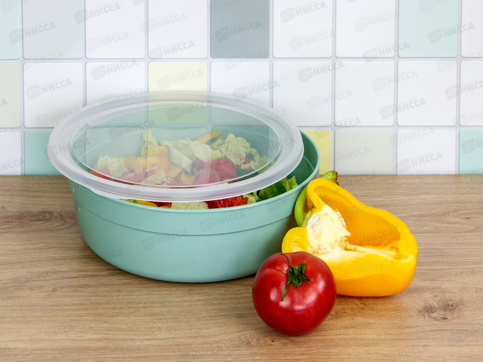 Миска 2,8л с крышкой Фисташковый М1303 *12