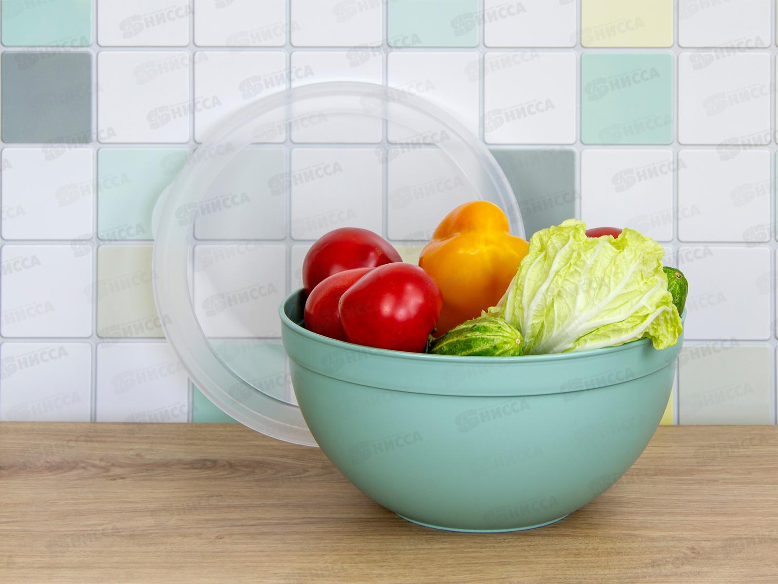 Миска 4л с крышкой  Фисташковый М1304 *10