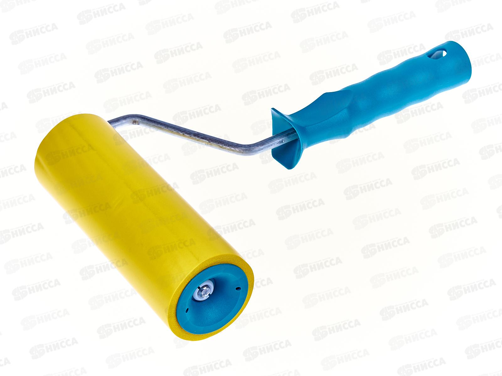 Валик для прикатки обоев ПРОФИ-180мм, двухкомпонентная ручка, D8мм, резиновый, 700 *30