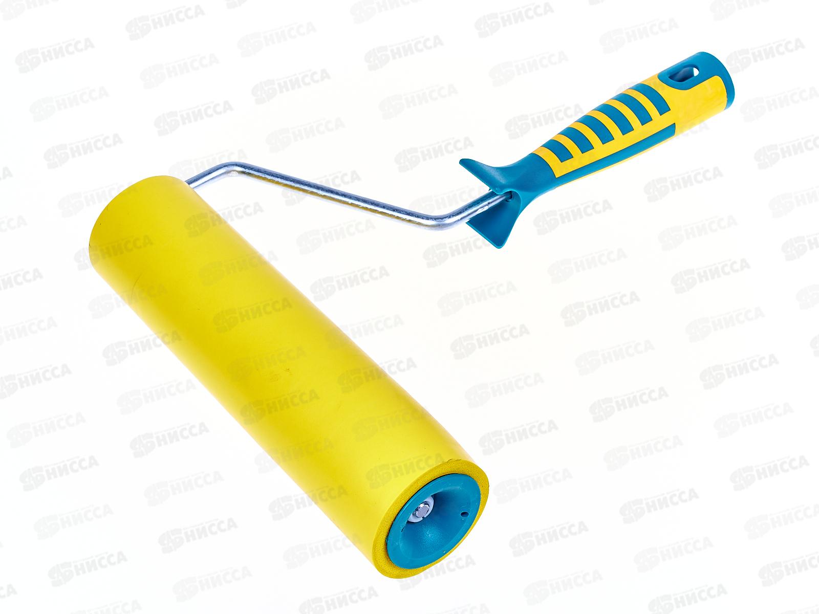 Валик для прикатки обоев  ПРОФИ-240 мм, двухкомпонентная ручка, D8мм, резиновый, 701 *20