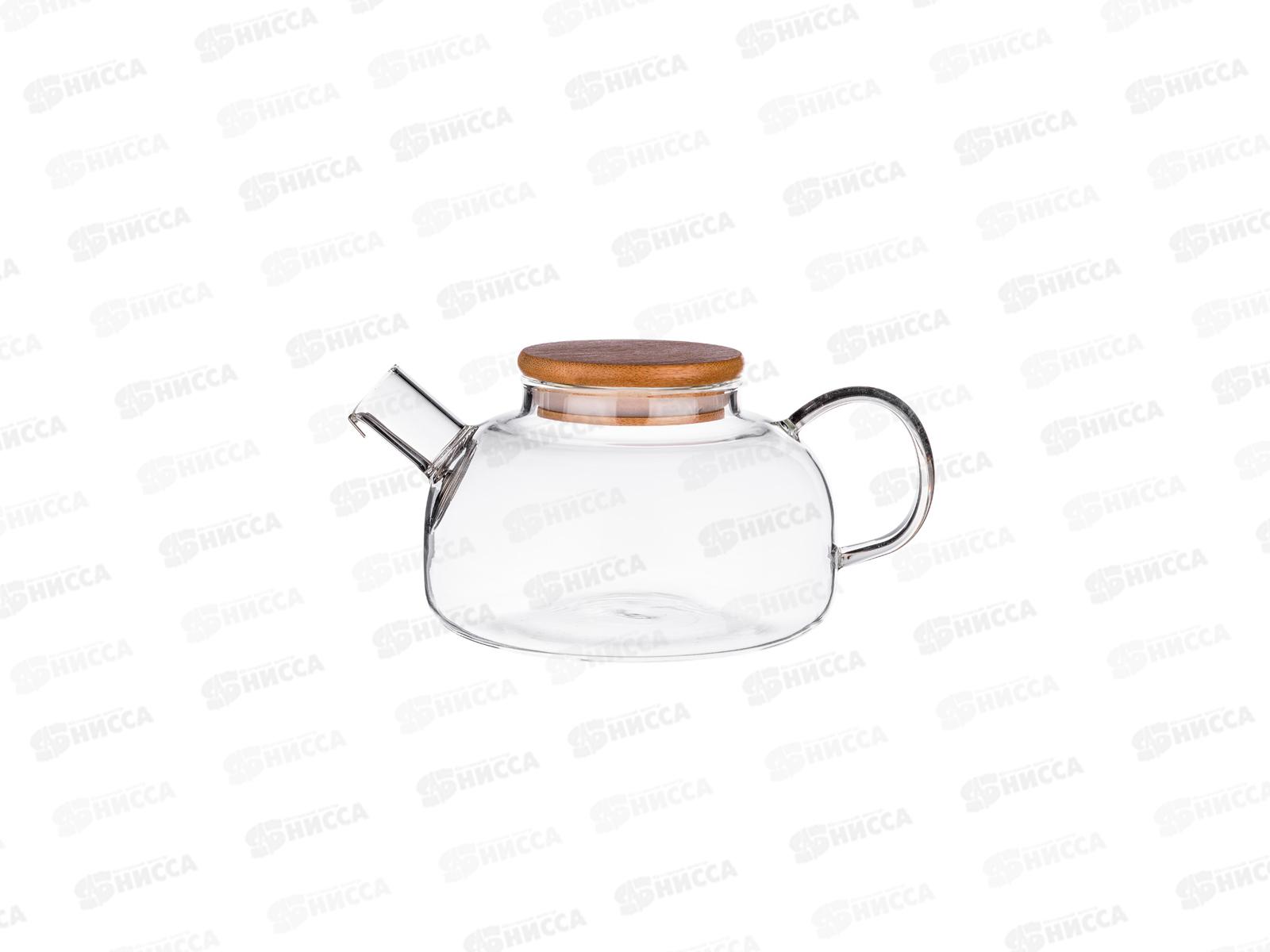 Чайник заварочный 600мл с бамбуковой крышкой 250-119