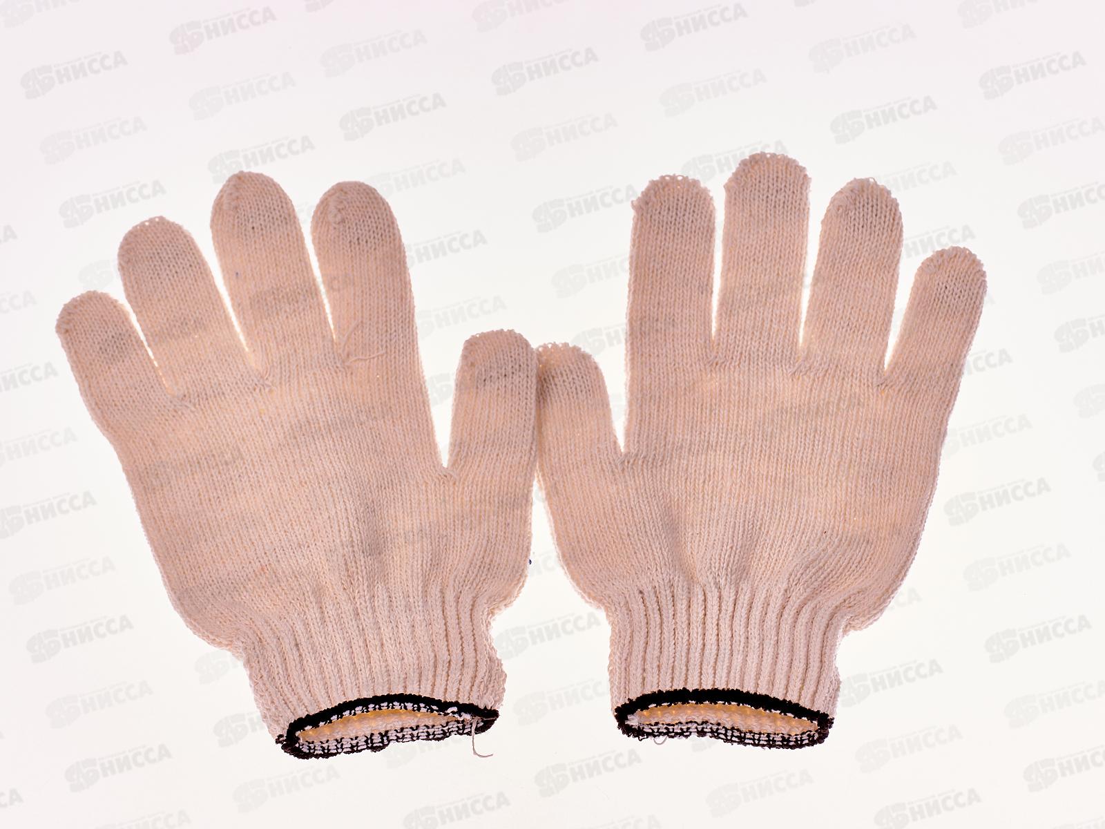 Перчатки хлопчатобумажные 5-и нитка 7,5 класс &quotПрофи&quot с ПВХ  Капкан размер 9 *10 Э *250