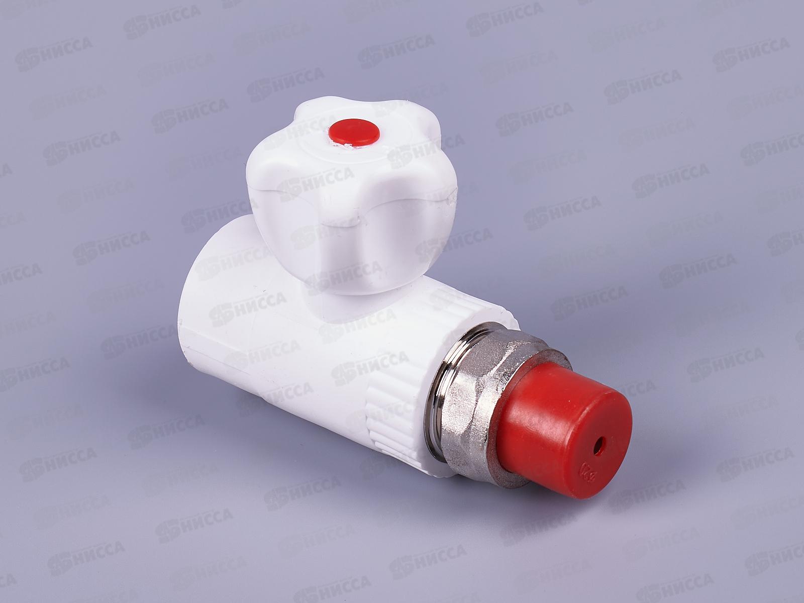 Кран шаровый полипропиленовый для радиатора прямой DN25*1/2&quot, 03639 Aqualink *10