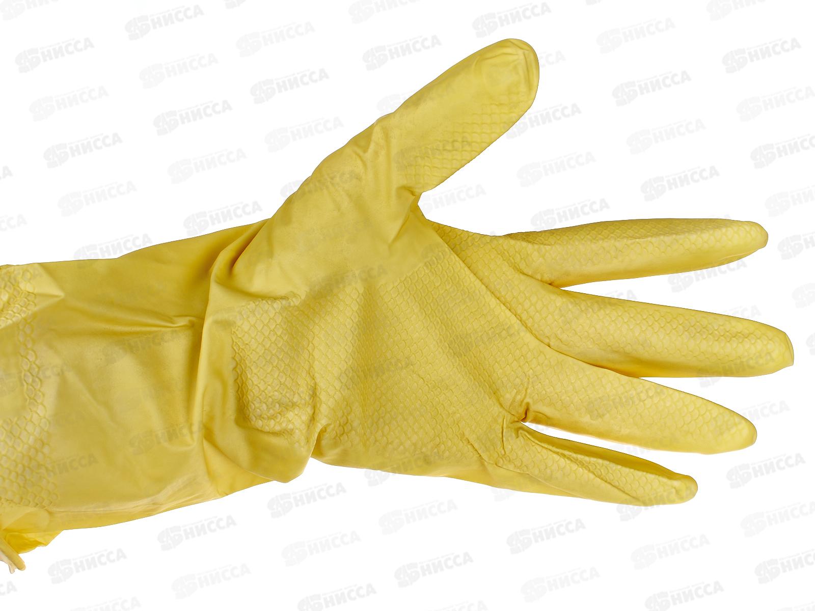 Перчатки латексные Для деликат уборки желтые L DGL018L 647 *12/240