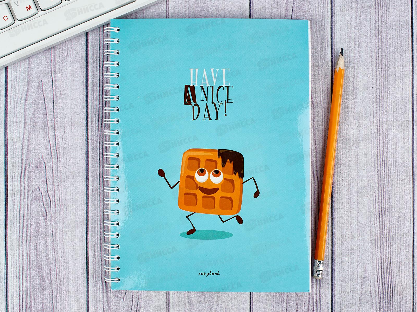 Тетрадь 96листов клетка  Апплика перевертыш Сладкого дня, на гребне 0380-25 *40