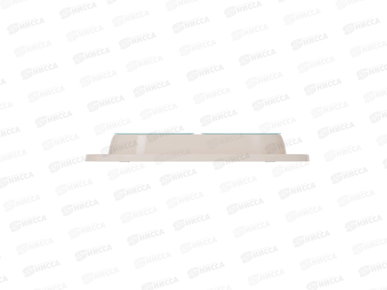 Миска для животных &quotМур-мяу&quot 0,3л двойная светло-бежевая М8494 *9