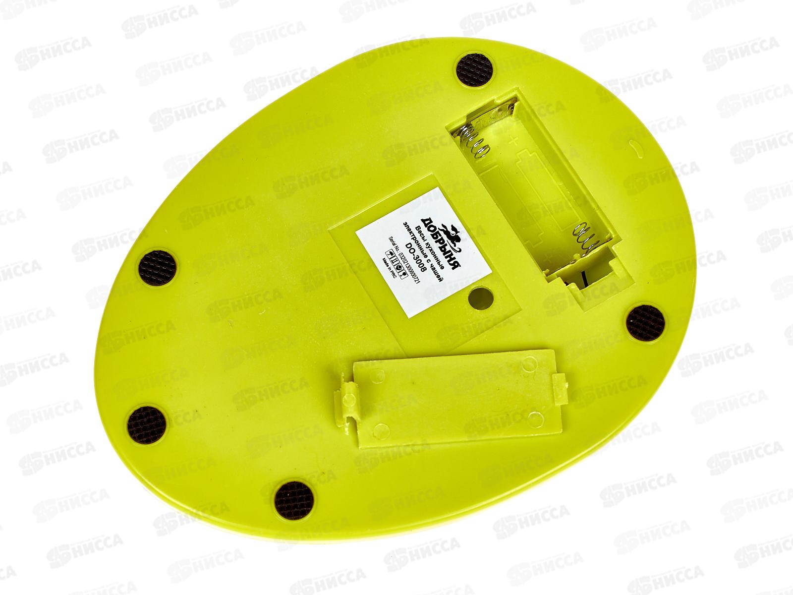 Весы кухонные DO-3008 с чашей 7кг. салатовые Добрыня