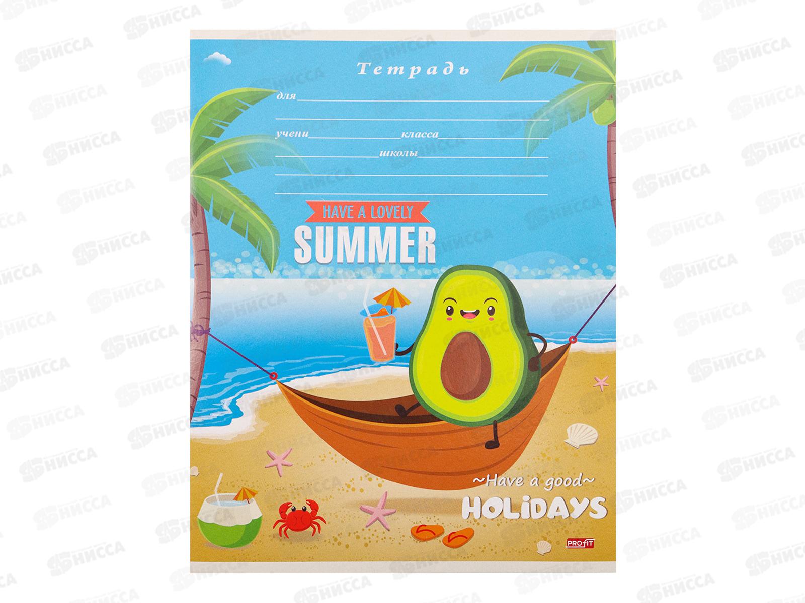 Тетрадь 12листов клетка Profit Фруктовый отдых, 12-4375 *25/250