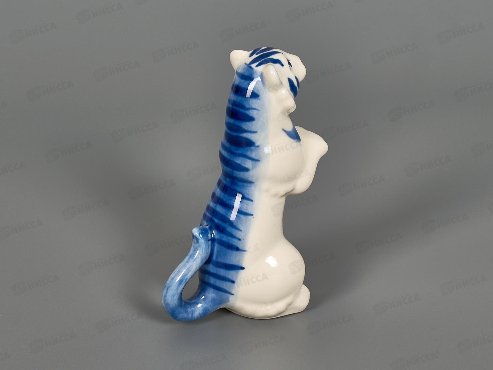 Сувенир Тигр сидячий гжель 4*9,5см 6989745