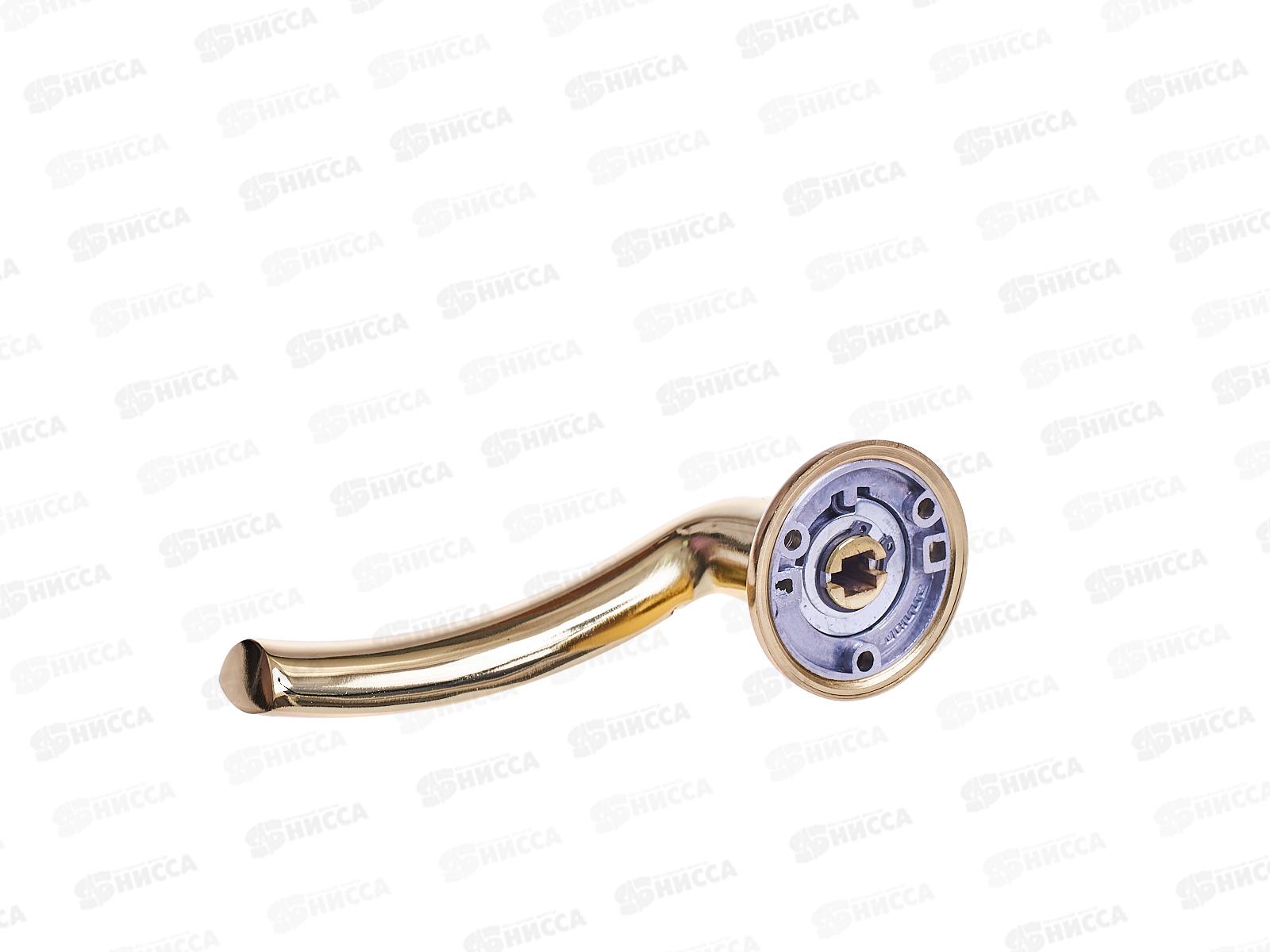 Ручки для дверей Аллюр Фостер SB/PB 1676 матовое золото, золото (комплект) *20 126