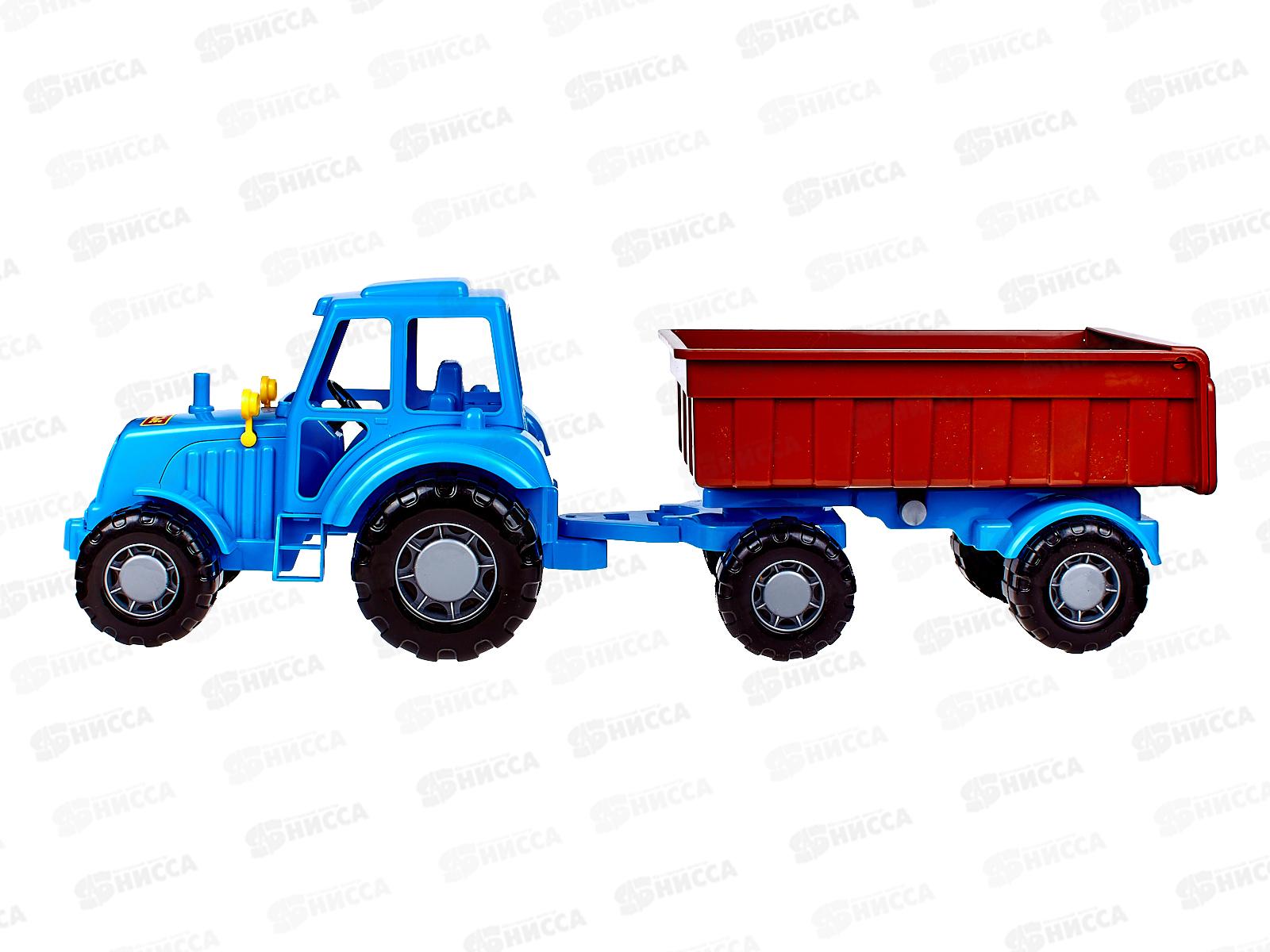 Трактор &quotАлтай&quot (синий) с прицепом №1 (в сеточке), 84750  *4