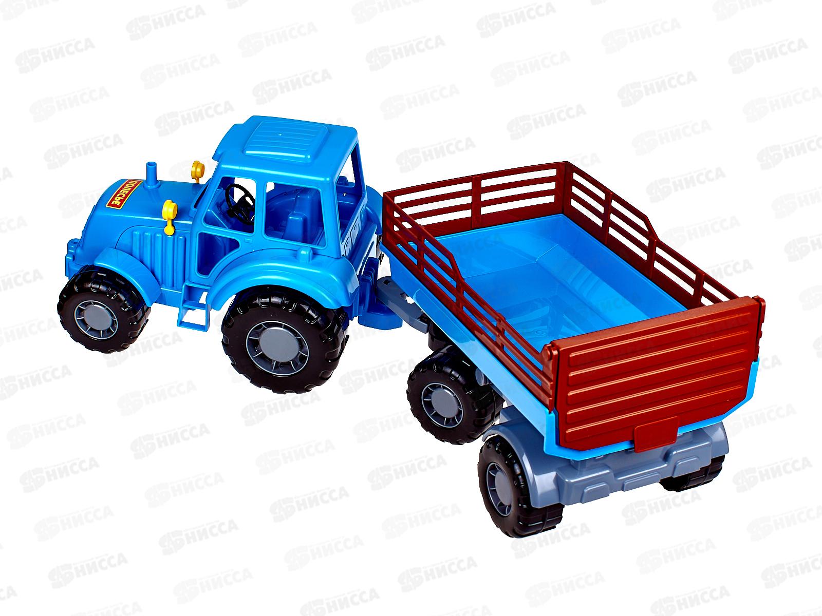 Трактор &quotАлтай&quot (синий) с прицепом №2 (в сеточке), 84767  *4