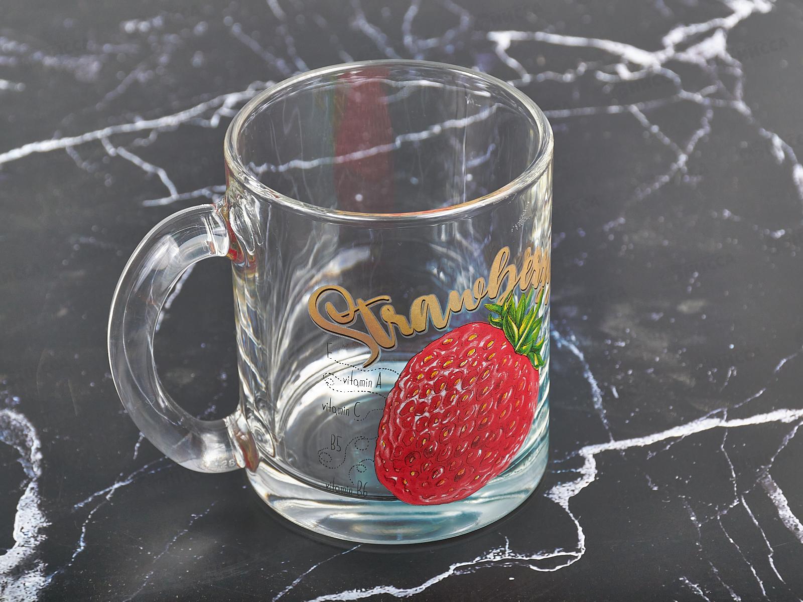 Кружка &quotЧайная&quot (Полезная клубника ) 300мл *24 1208