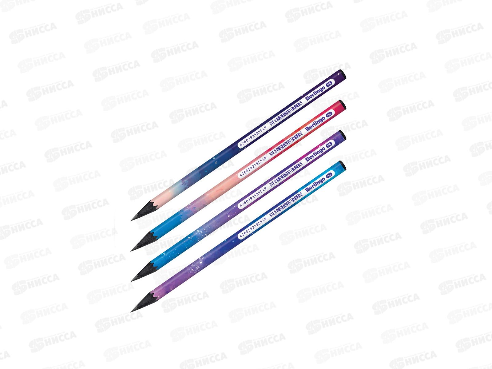 Карандаш чернографитный Berling HB Universe заточенный черный ВP01310*72