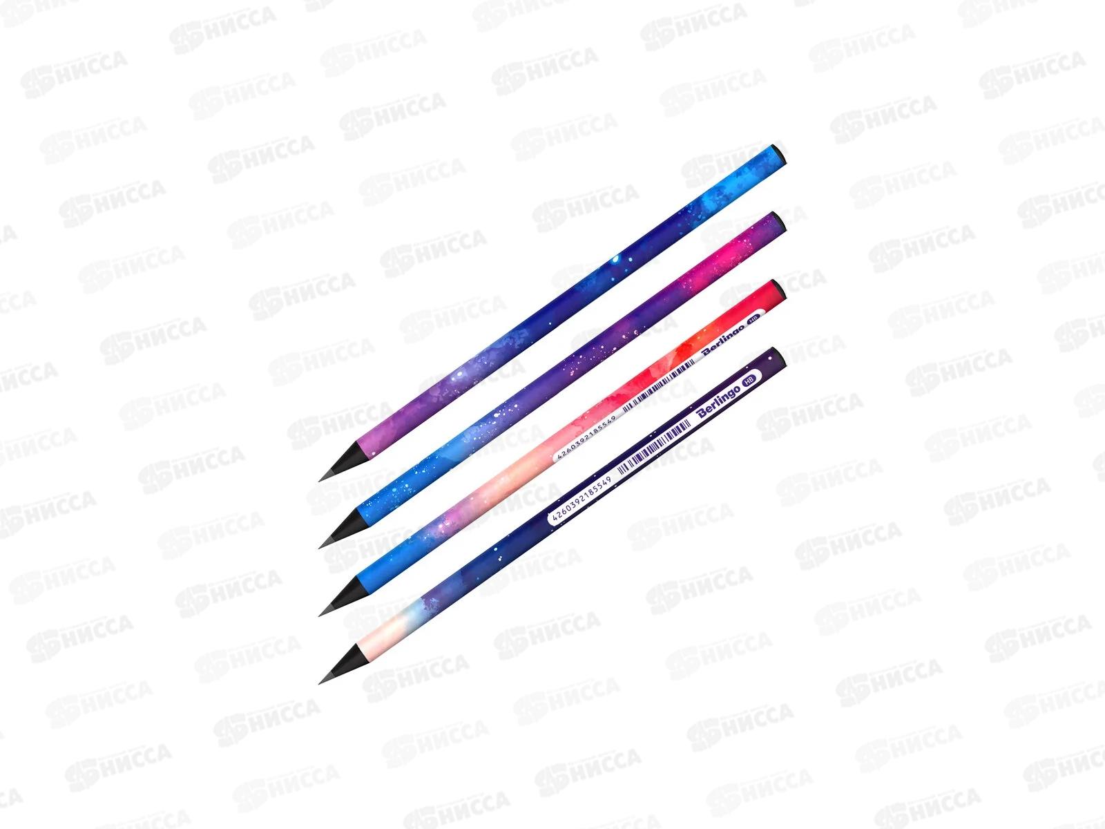 Карандаш чернографитный Berling HB Universe заточенный черный ВP01310*72