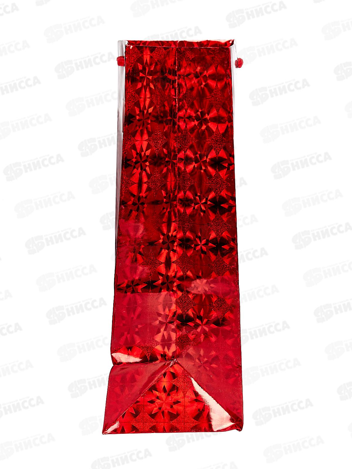 Пакет подарочный бумажный 18*23*8 см, голография, крупный рисунок, в ассортименте MC-1435 *20