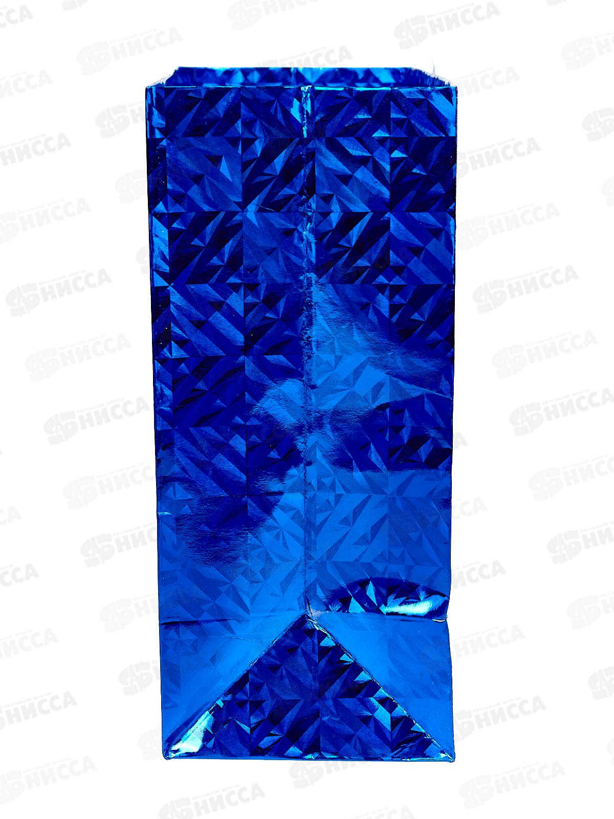 Пакет подарочный бумажный 16*18*8 см, голография, крупный рисунок, в ассортименте MC-1436 *20