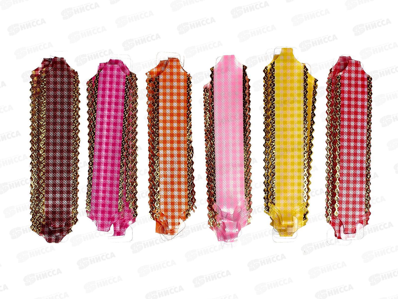 Бант-шар с золотым тиснением, рисунок-клеточка 23мм, ассорти упаковка 50штук MC-3844