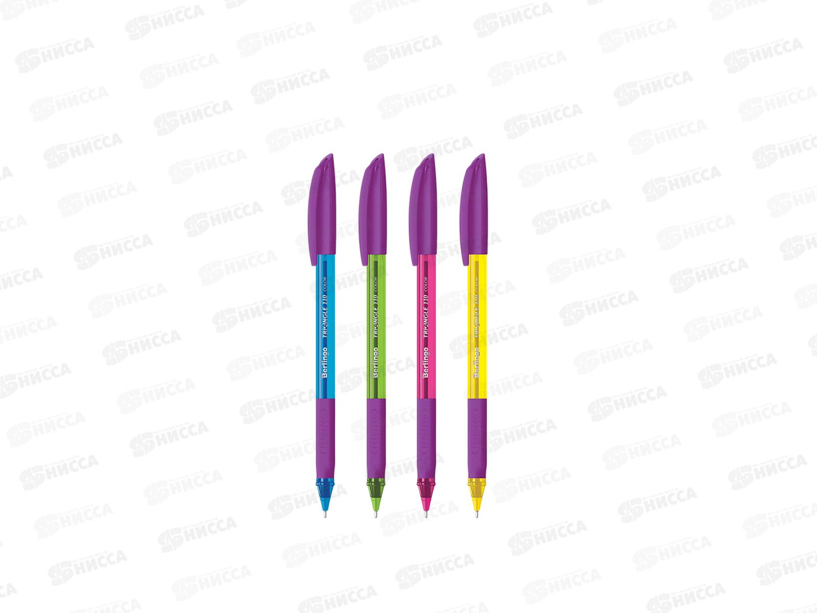 Ручка шариковая BERLINGO Triangle 110T,игла. синяя 0.7мм, 07115 *30