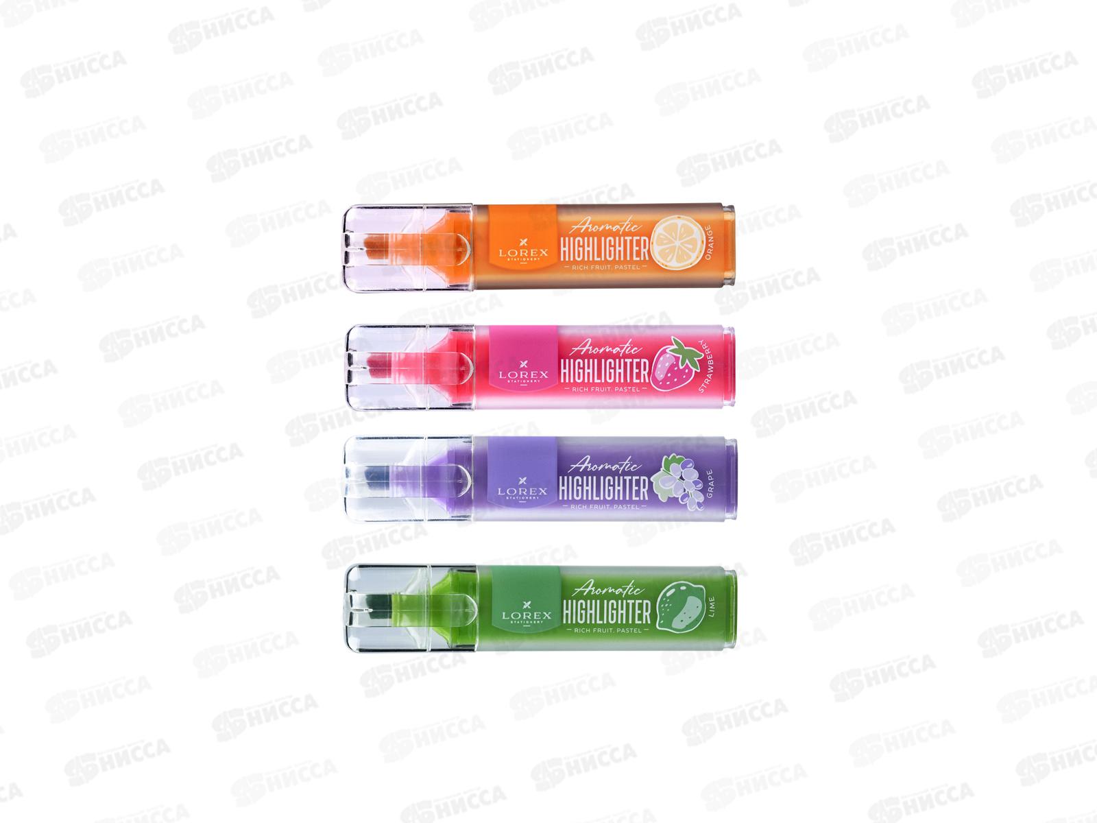 Маркеры Lorex Rich Fruit.Pastel 4 штуки ароматизированные  LXTMA-RFP4*18