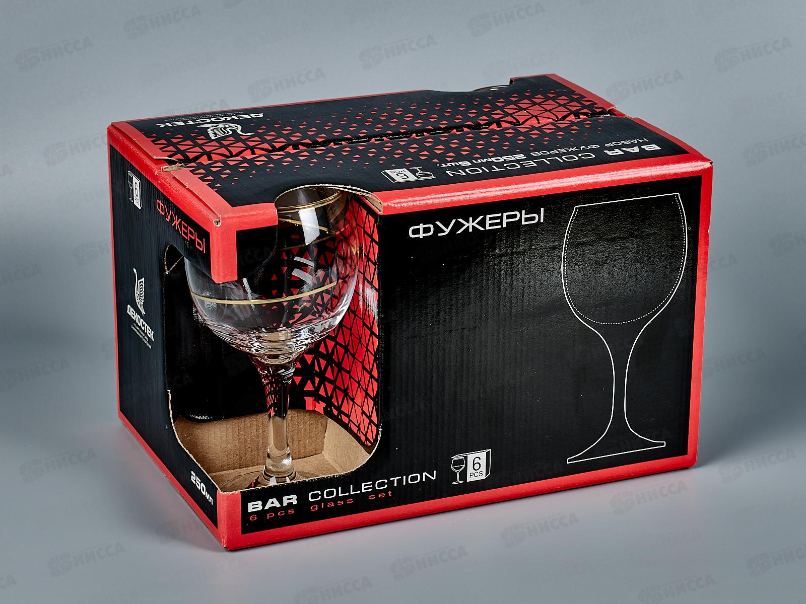 Набор фужеров 250мл 6шт 1711-З2 Золотая спираль *2