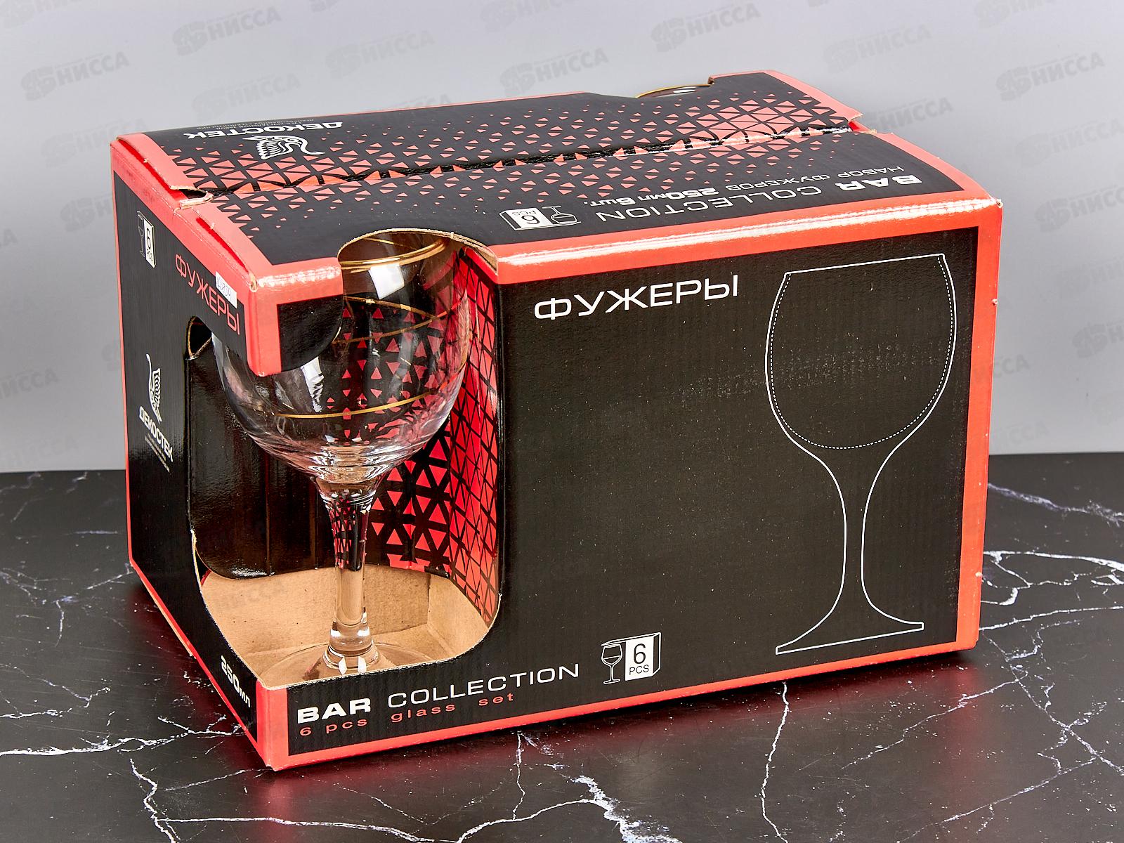 Набор фужеров 250мл 6шт 1711-З2 Золотая спираль *2