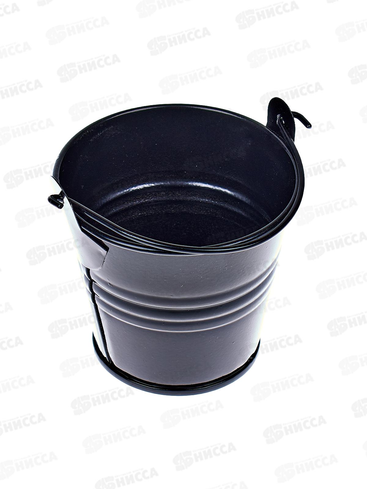Ведерко на фаркоп 7,5*7см черное металлическое (044901)  Ж