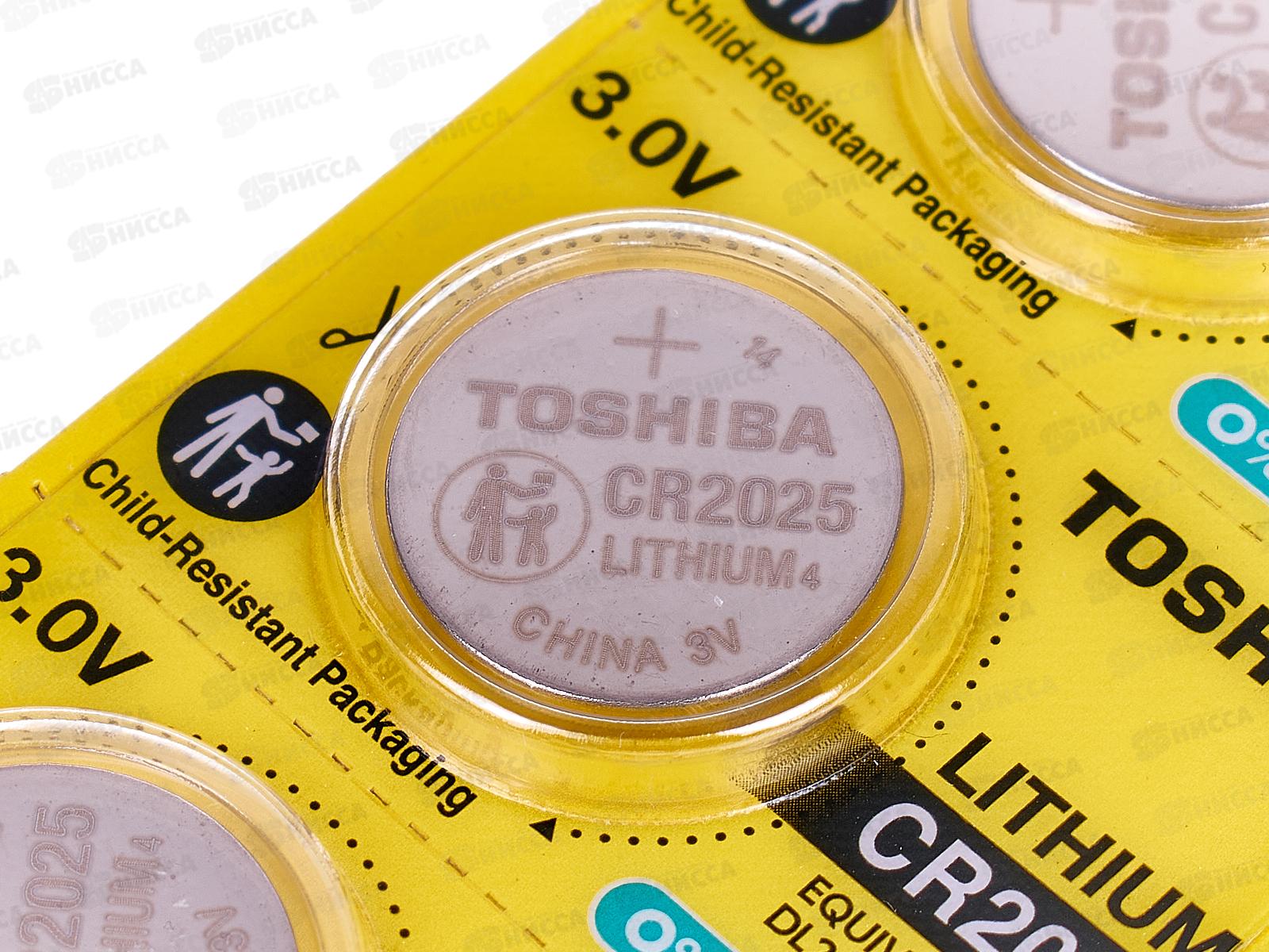 Батарейки ТОШИБА CR2025 *5/100