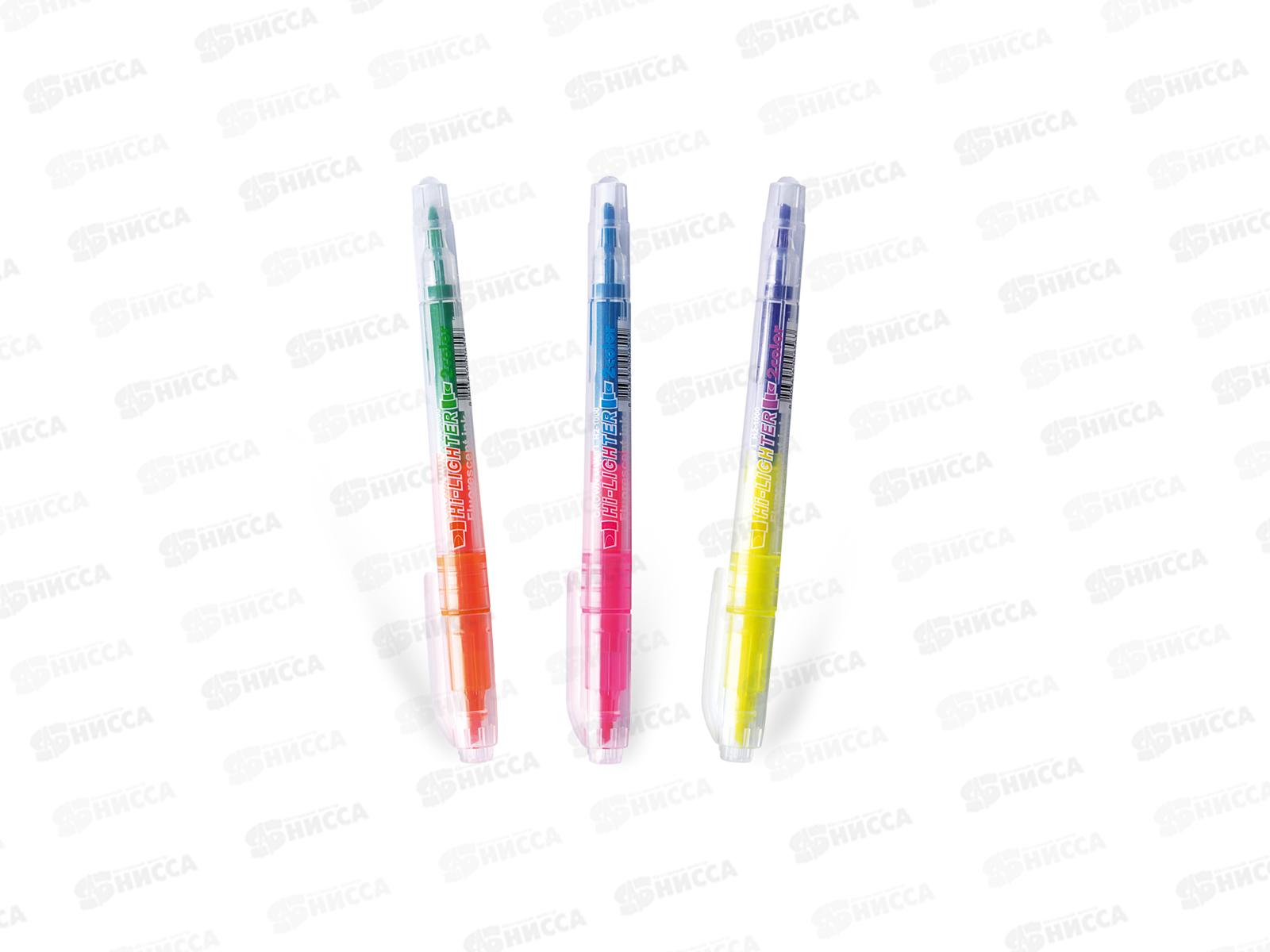 Маркеры CROWN Multi Hi-Lighter текстовые двухсторонние 6 цветов,Н2-1000-В/3 *24