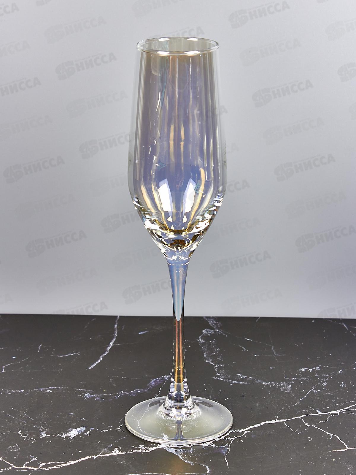 Набор бокалов для шампанского Селест 6шт 160мл Золотистый хамалеон P1636