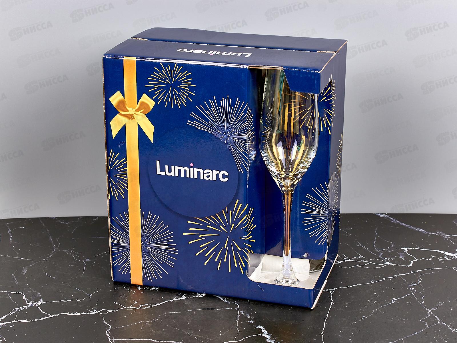 Набор бокалов для шампанского Селест 6шт 160мл Золотистый хамалеон P1636