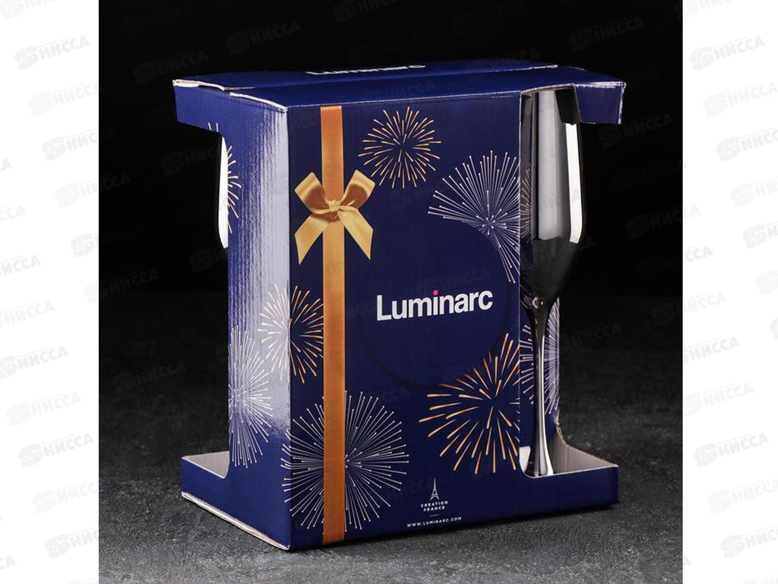 Набор бокалов для шампанского Селест 6шт 160мл Сияющий графит P1564